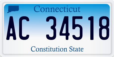 CT license plate AC34518