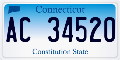 CT license plate AC34520