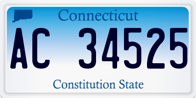 CT license plate AC34525