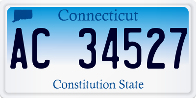 CT license plate AC34527