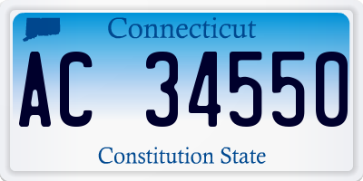 CT license plate AC34550