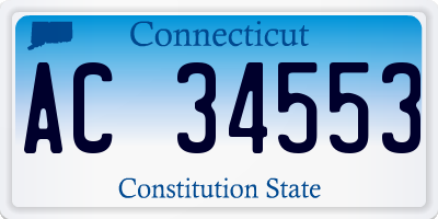 CT license plate AC34553