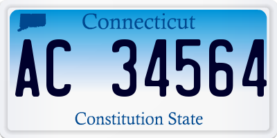 CT license plate AC34564