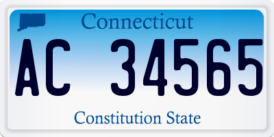 CT license plate AC34565