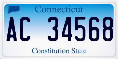 CT license plate AC34568