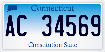 CT license plate AC34569