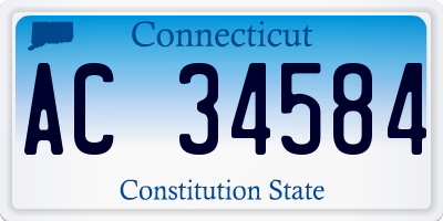 CT license plate AC34584
