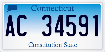 CT license plate AC34591