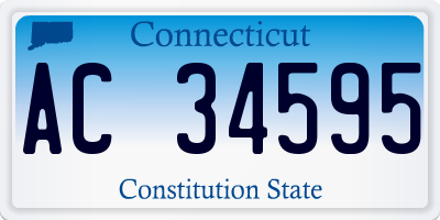 CT license plate AC34595
