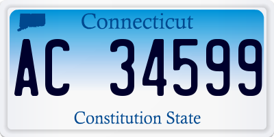 CT license plate AC34599