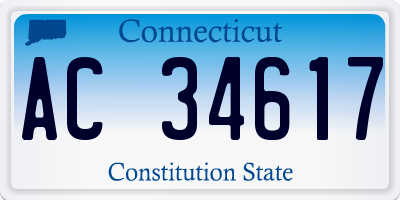 CT license plate AC34617