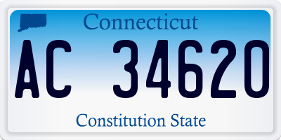 CT license plate AC34620