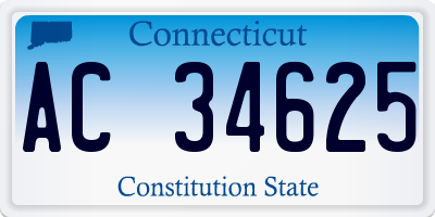 CT license plate AC34625