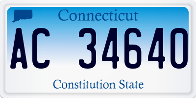 CT license plate AC34640