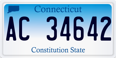 CT license plate AC34642
