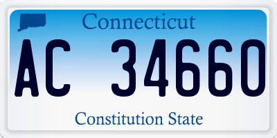 CT license plate AC34660