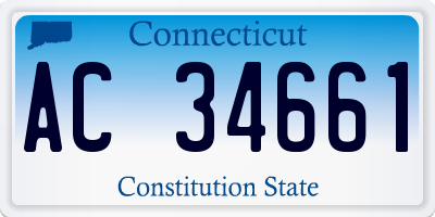 CT license plate AC34661