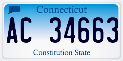CT license plate AC34663