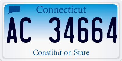 CT license plate AC34664