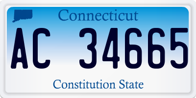 CT license plate AC34665