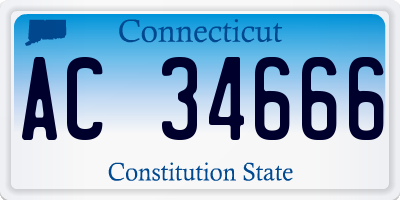 CT license plate AC34666