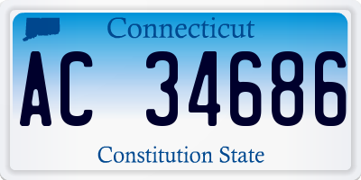 CT license plate AC34686