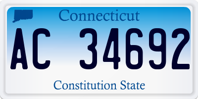 CT license plate AC34692