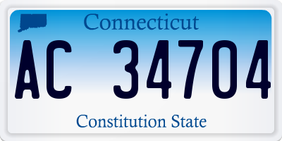 CT license plate AC34704