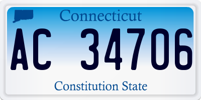 CT license plate AC34706
