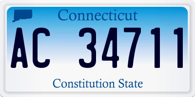 CT license plate AC34711