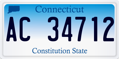 CT license plate AC34712