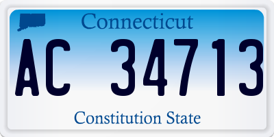 CT license plate AC34713