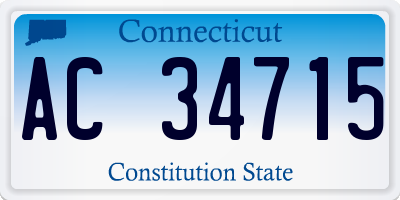 CT license plate AC34715