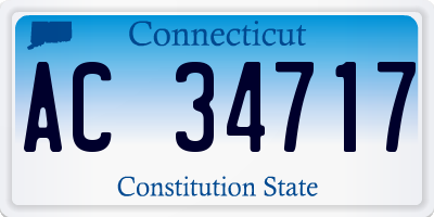CT license plate AC34717