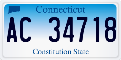 CT license plate AC34718