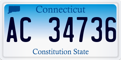 CT license plate AC34736