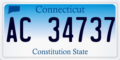 CT license plate AC34737