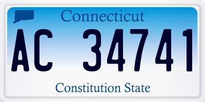 CT license plate AC34741