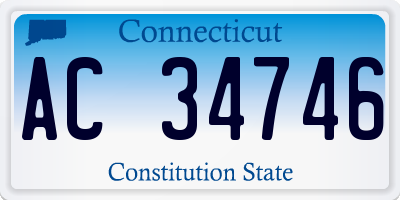 CT license plate AC34746