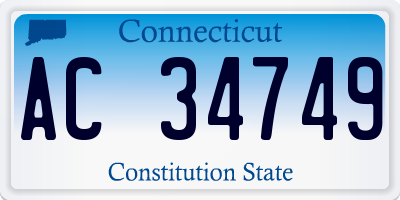 CT license plate AC34749