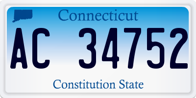 CT license plate AC34752