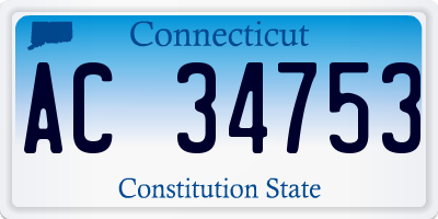 CT license plate AC34753