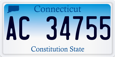 CT license plate AC34755