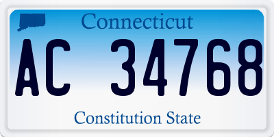CT license plate AC34768