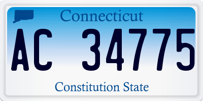 CT license plate AC34775