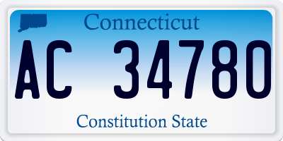 CT license plate AC34780