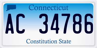 CT license plate AC34786