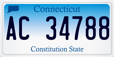 CT license plate AC34788