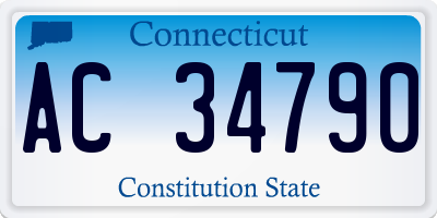 CT license plate AC34790