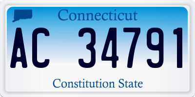 CT license plate AC34791